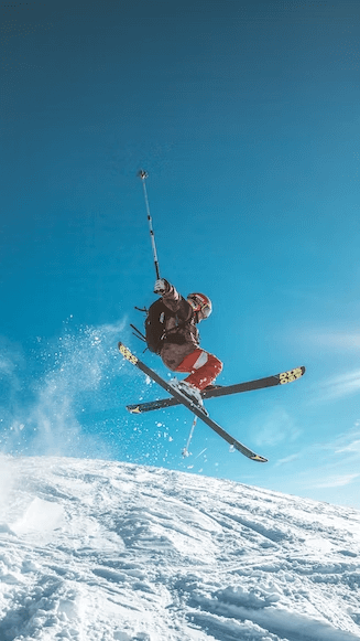 someone doing a ski trick